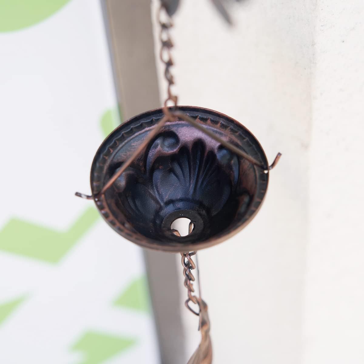 8.5Ft Bee and Cup Rain Chain Outdoor Decorative Rain Gutter Drain Rain Catcher Gutter Chain