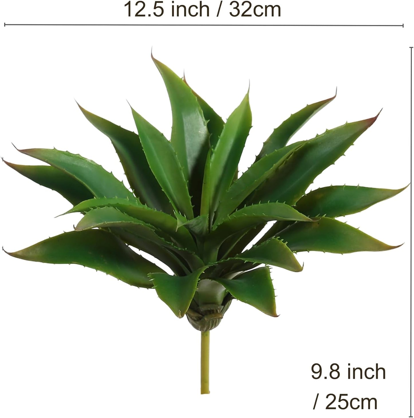 JUSTOYOU Large 12.5" Artificial Succulents Aloe Plants Real Touch Fake Flowers Unpotted for Home Wedding Festival Arrangement (1, Green)