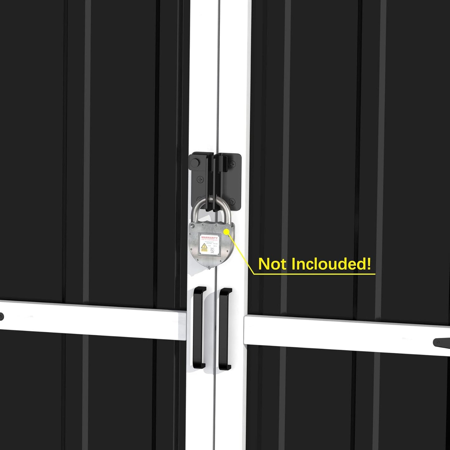 GDLF Outdoor Storage Cabinet Wood & Metal Garden Shed with Waterproof Roof and Sturdy Lockable Doors 66"