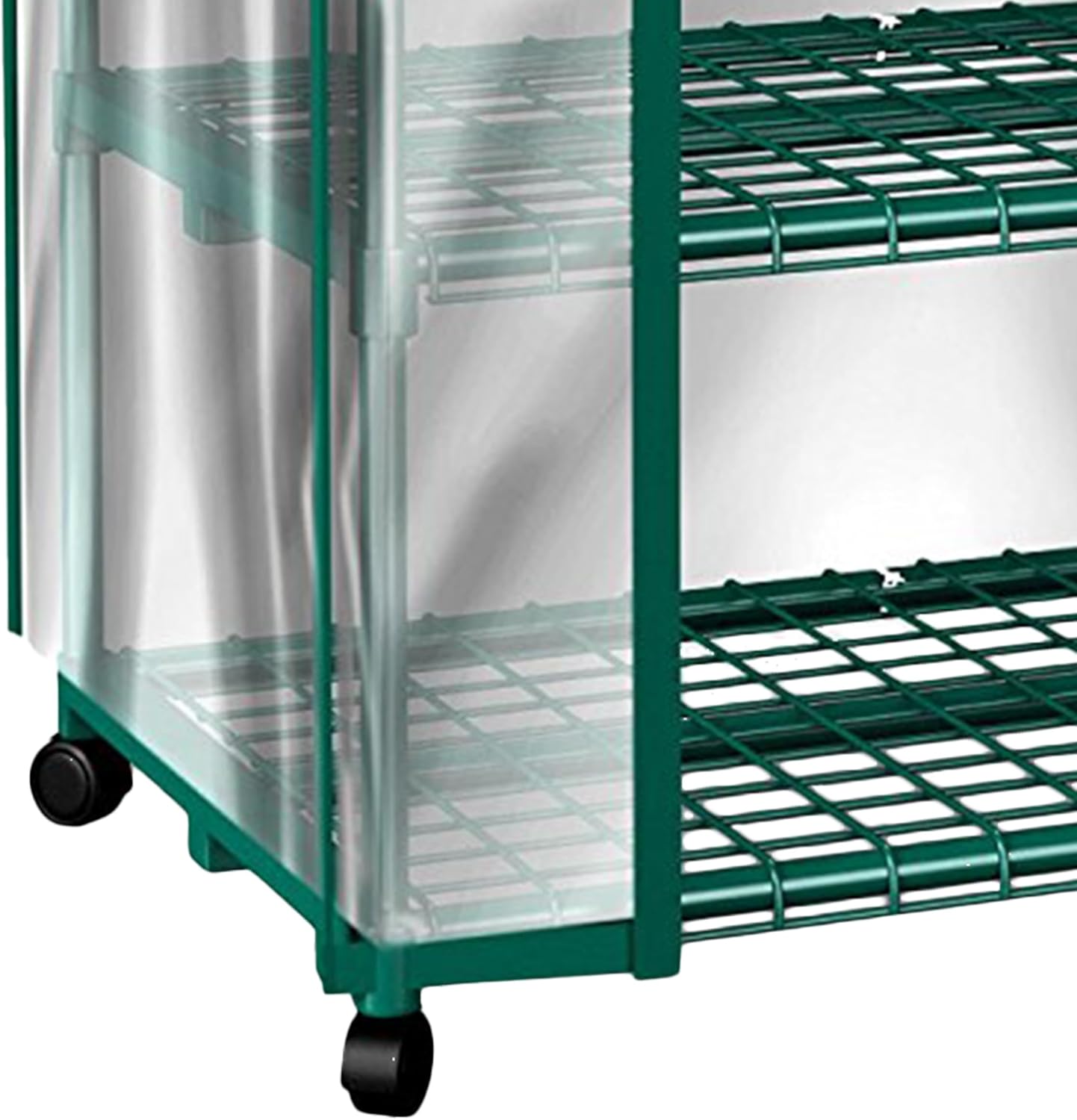 4 Tier Mini Greenhouse - Portable Greenhouse with Locking Wheels and PVC Cover for Indoor or Outdoor - 27 x 19 x 63-Inch Green House by Home-Complete