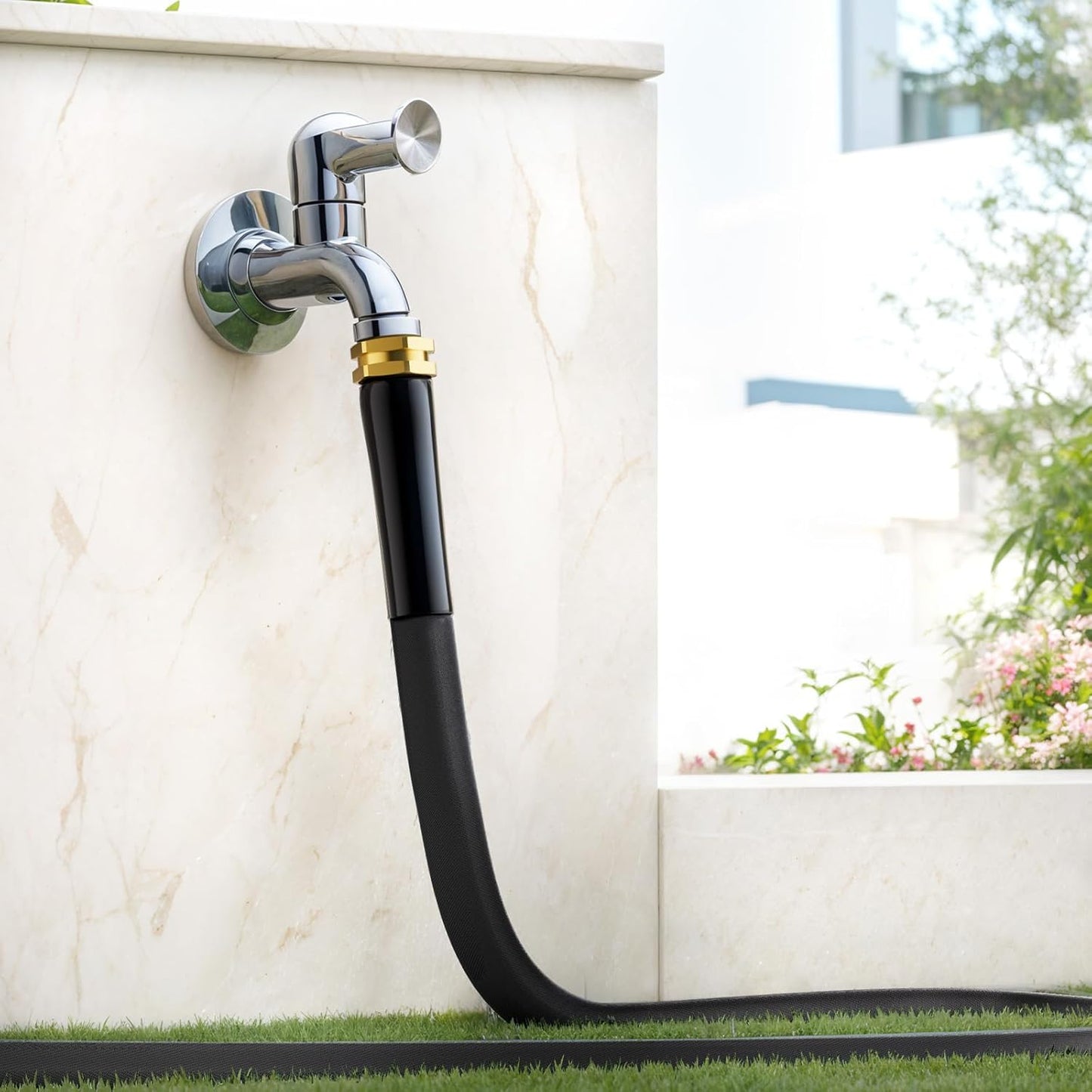 2025 Upgraded 50FT Non-Expanding Garden Hose, Lightweight, Flexible Ultra-Light Water Hose, Burst-Resistant, Lead-Free, Anti-Kink, High-Pressure