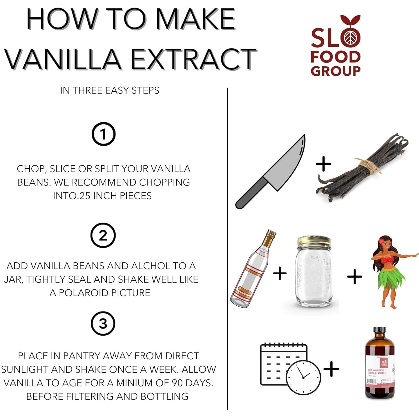Slofoodgroup Gourmet Vanilla Beans, 4 Ounces Grade A Ugandan Vanilla Pods, Vanilla Beans For Cooking, Baking and Homemade Vanilla Extract