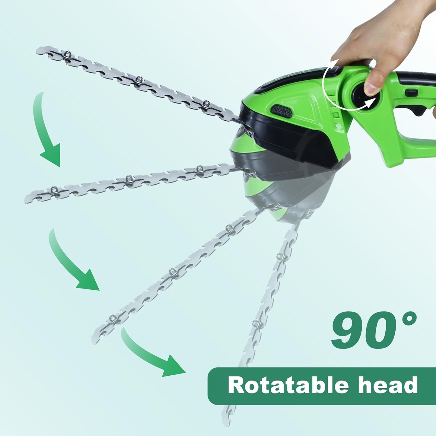 21V Electric Cordless Hedge Trimmers with 2 Rechargeable Battery - Electric Bush Trimmer Cordless Grass Shears Handheld Grass Cutter, Shrubbery Trimmer Hedge Shear for Garden and Lawn