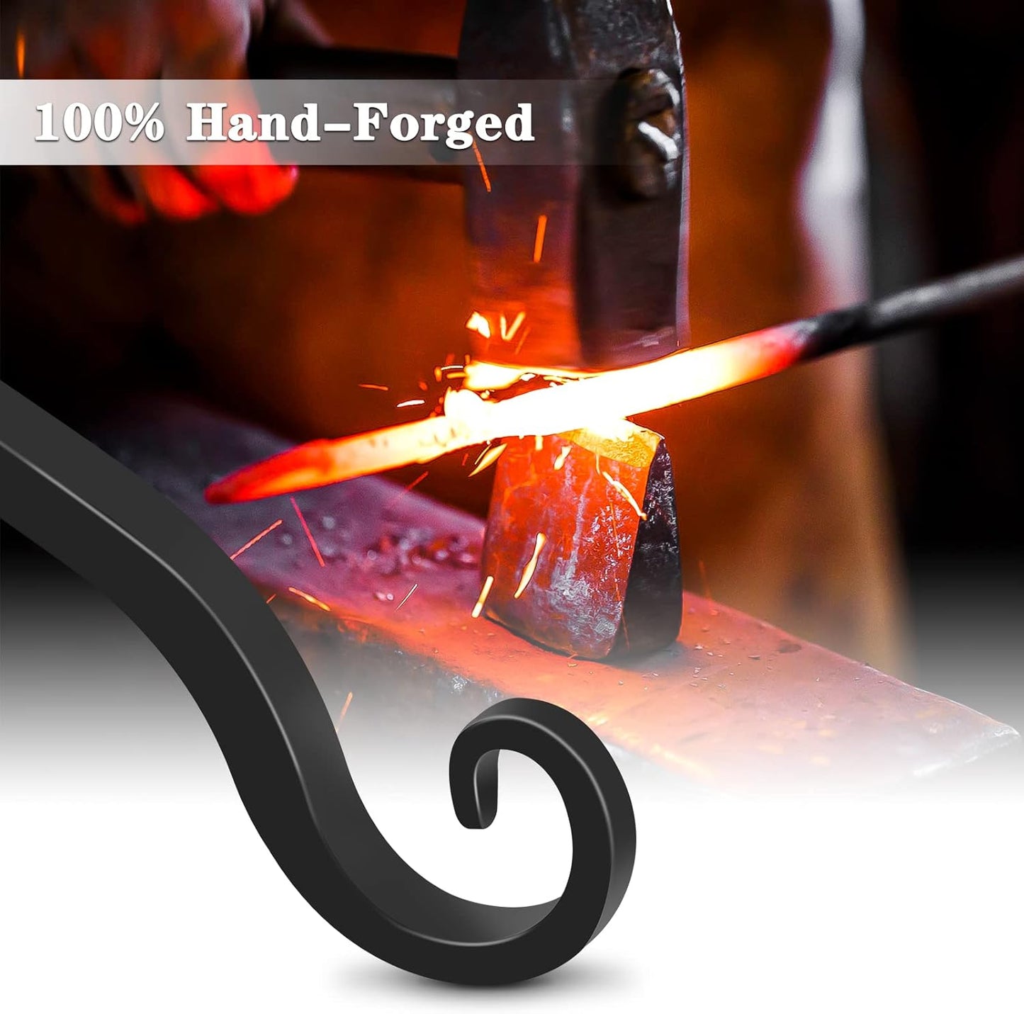 Gtongoko 2 Pack 6 Inch Plant Hangers Outdoor Metal, Plant Hooks for Wall Indoor, Outdoor Hooks for Hanging Bird Feeders, Plant Bracket, Lanterns, Wind Chinme, Black