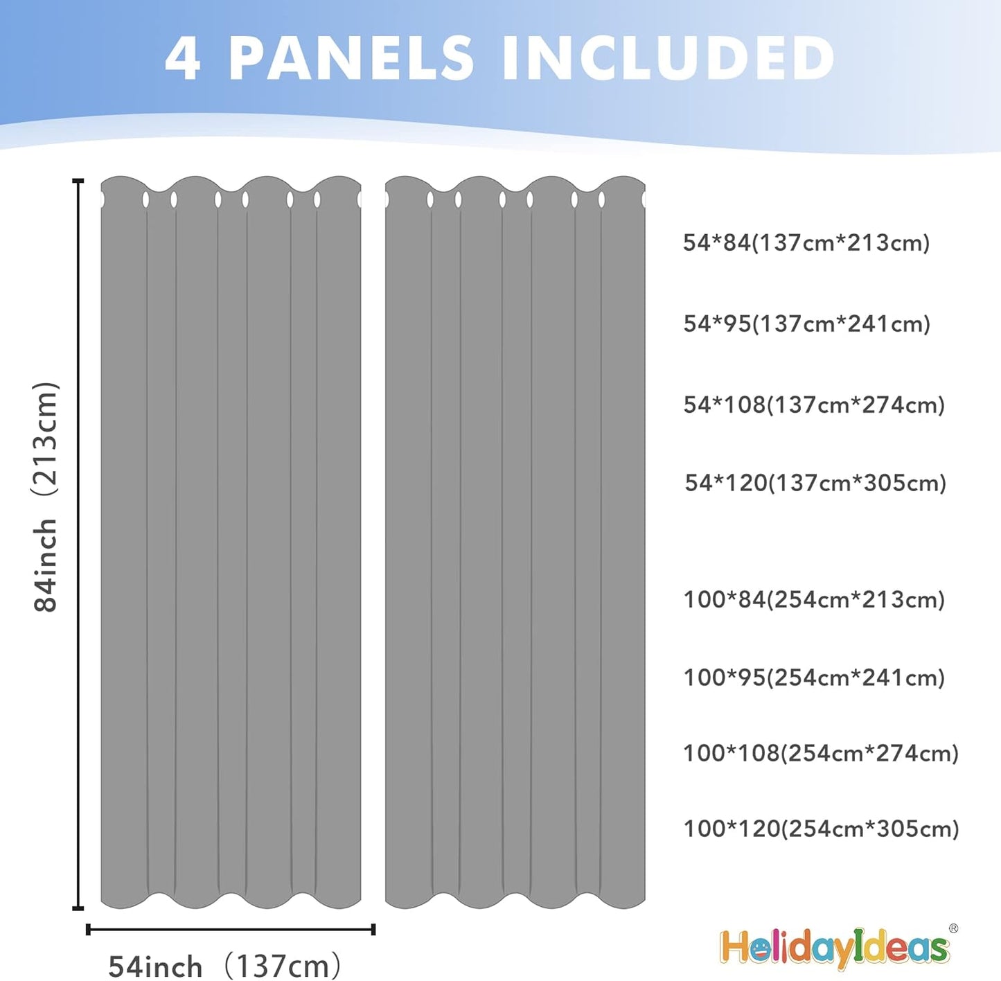 HolidayIdeas White Outdoor Sheer Curtains for Patio Waterproof, 4 Panels - 100 x 84 Inch - Extra Wide Voile Outside Curtains Light Filtering Grommet Drapes for Front Porch, Gazebo, Pergola, Backyard
