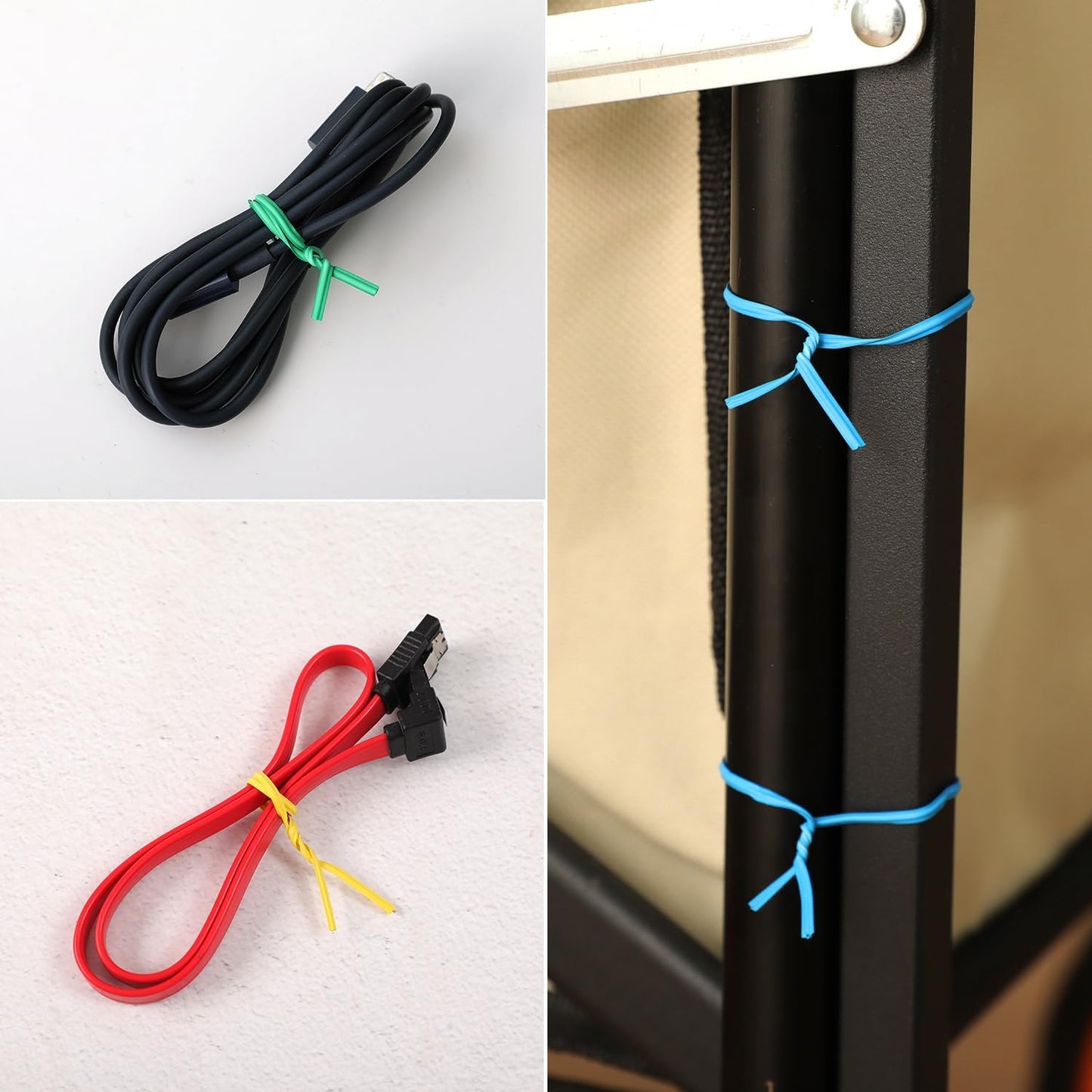 300 Pcs 6 inch Blackish Green Plastic Twist Ties, Cable Ties, for Bags, Gardening Tools