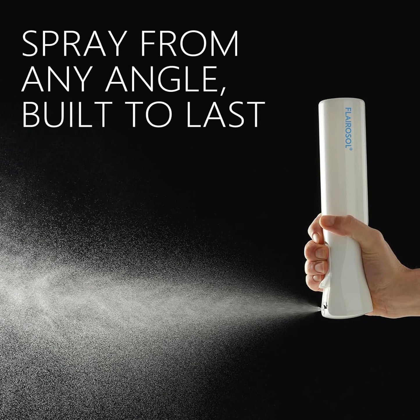 FLAIROSOL - The Original, Plant Mister Spray Bottle, 300ML Fine Mist Water Sprayer for Plants, Gardening, Cleaning,10.1oz (White Bottle - Blue Print)