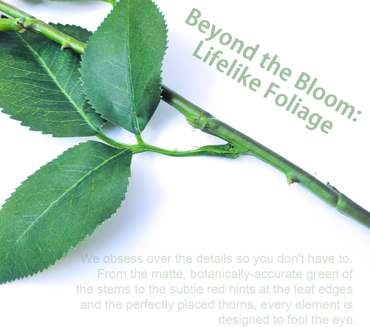 26inch Real Touch Artificial Roses - Long Stem Fake Silk Flowers with Leaves for Wedding, Home Decor, Centerpieces, Office Party, Looks Real (10,Pk)