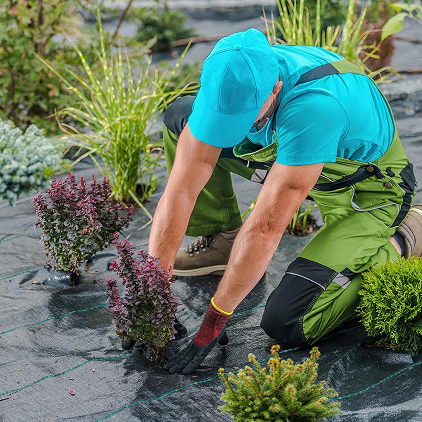 6 x 300 FT Weed Barrier Fabric,3.2 OZ Landscape Fabric,Heavy Duty PP Ground Cover for Gardening,Farming