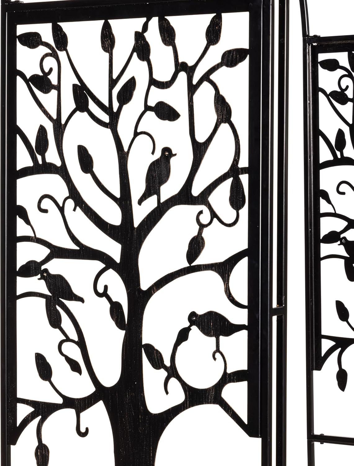 Evergreen Plow & Hearth Tree of Life Garden Arbor - 7 Feet Tall | Slim Metal Arch with Iron Trellis for Climbing Plants | Elegant Wedding Arbor | Outdoor Patio & Garden Decor