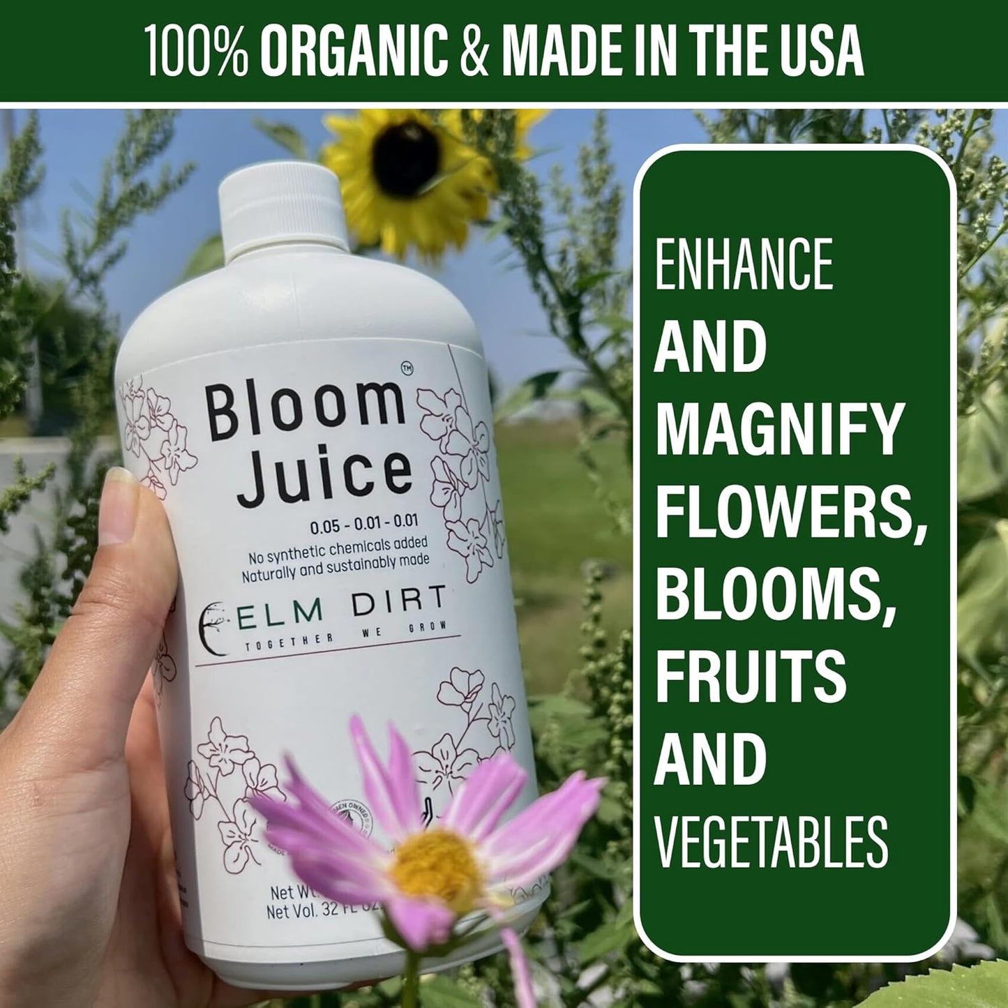 Elm Dirt's Bloom Juice for All Flowering Plants (3 Bottles)