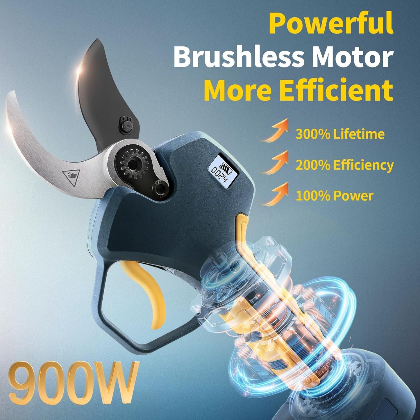 Electric Pruning Shears 40mm Compatible with Makita 18V Battery, Cordless Pruners for Gardening Heavy Duty Professional Electric Branch Cutter Tree Scissor 0.8''-1.6'' Adjustable Cutting(Only Body)