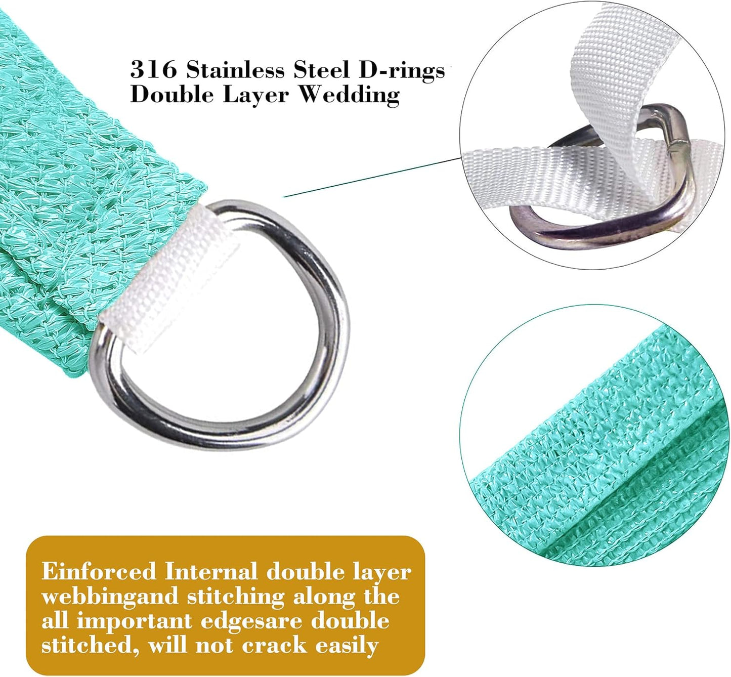 4' x 18' Turquoise Rectangle Sun Shade Sail SSP1212 Canopy Durable Fabric UV Block Awning,We Make Custom Orders