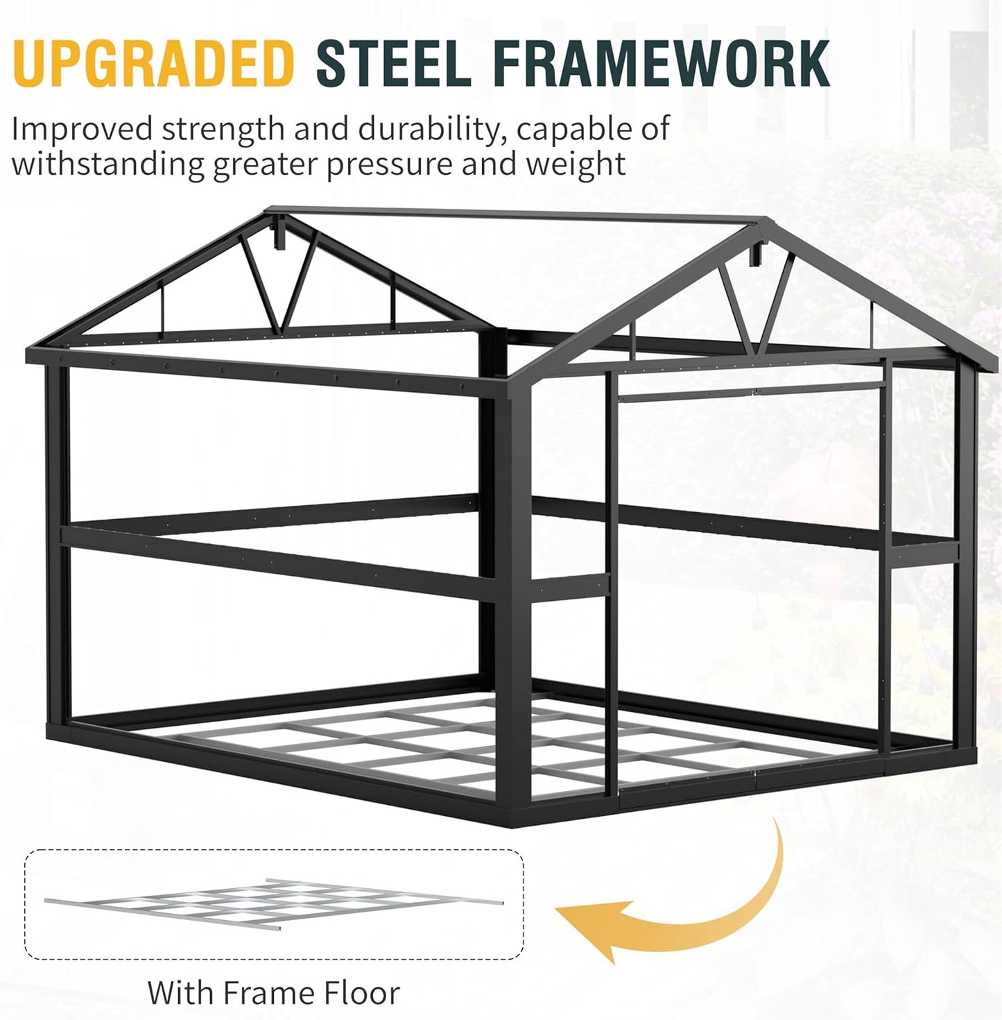 10x12 Ft Outdoor Storage Shed, Extra Large Metal Shed with Frame Floor, Lockable Doors, 2 Windows, Outside Steel Tiny House Ideal for Garden, Backyard, Patio Utility, Tool Storage