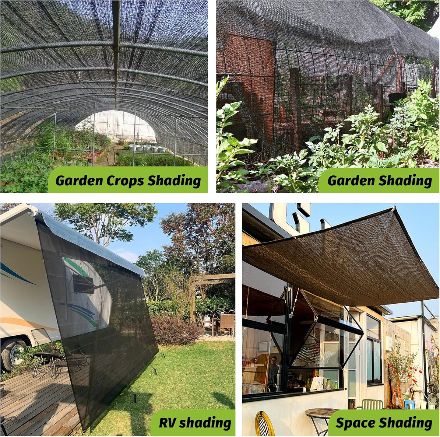 Garden expert 75% Black Shade Cloth 10x10FT Taped Edge with Grommets Sun Net Mesh for Garden Patio Backyard UV-Resistant