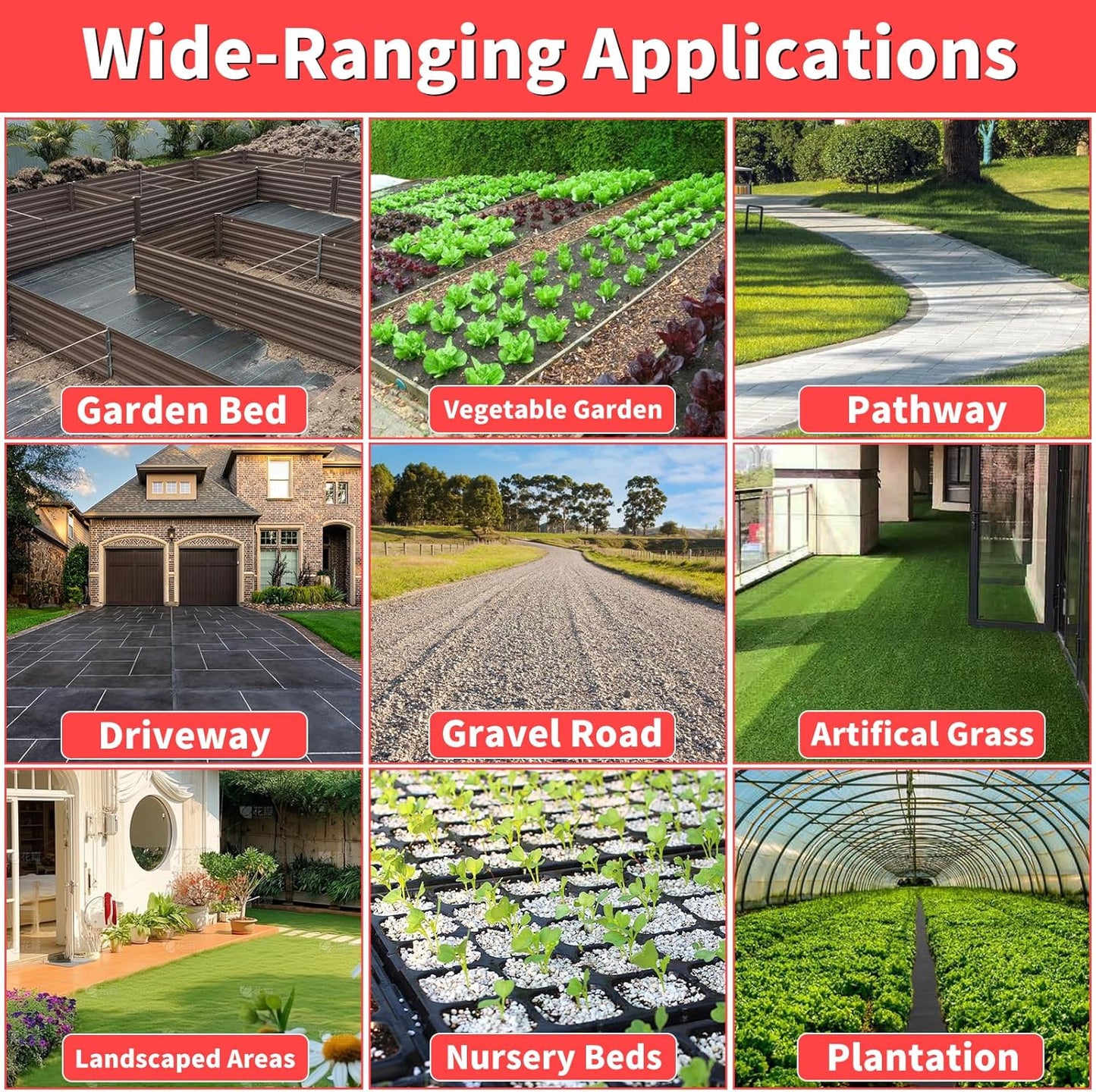 4ft x 300ft Landscape Fabric -Heavy Duty Weed Barrier Fabric for Landscaping, Weed Blocker Cloth,Geotextile Fabric for Garden, Driveway & Ground Cover, Garden Weed Mats,Grid Design