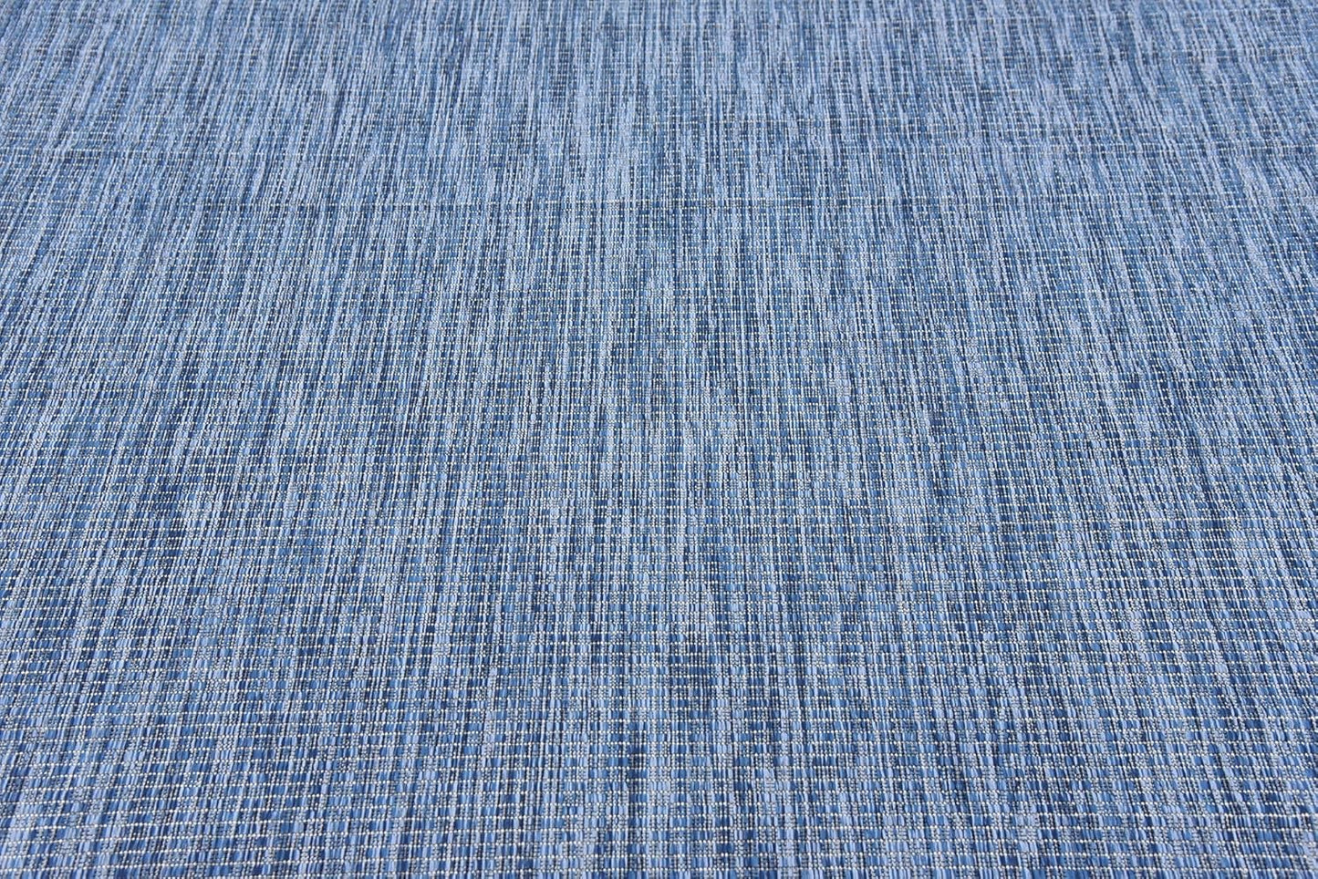 Unique Loom Collection Casual Transitional Solid Heathered Indoor/Outdoor Flatweave Area Rug (6' 1" x 9' Rectangle, Blue/Navy Blue)