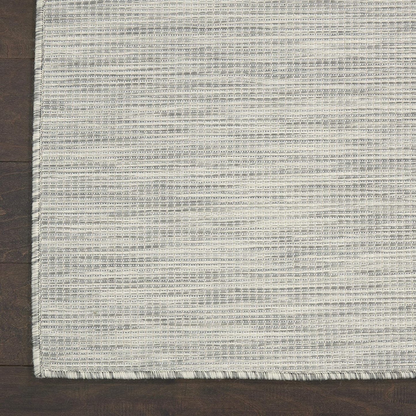 Nourison Positano Indoor-Outdoor Light Grey 5' x 7' Area Rug, Easy Cleaning, Non Shedding, Bed Room, Living Room, Dining Room, Backyard, Deck, Patio (5x7)
