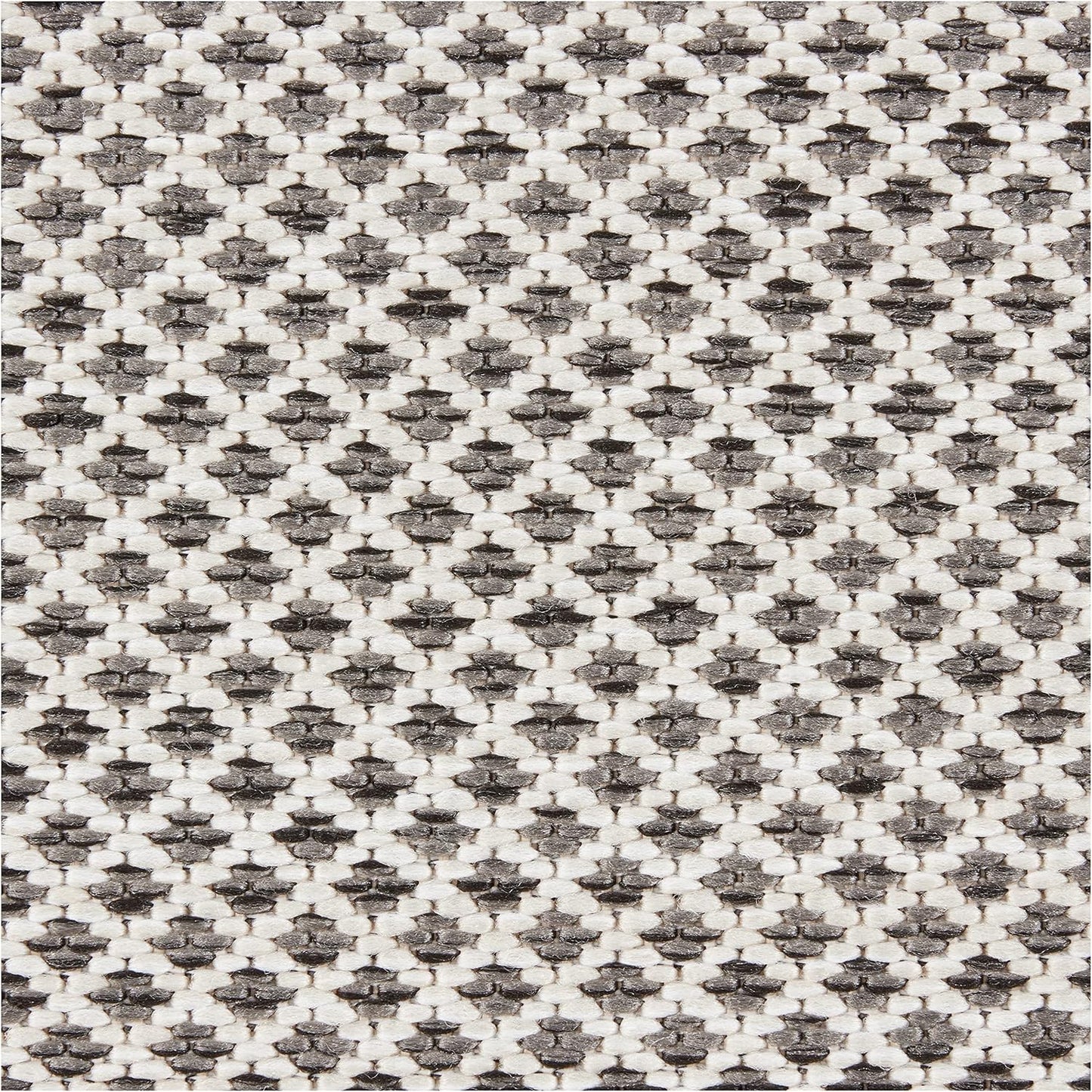 Nourison Courtyard Indoor/Outdoor Ivory Charcoal 3' x 5' Area Rug, Geometric, Easy Cleaning, Non Shedding, Bed Room, Living Room, Dining Room, Deck, Patio, Backyard (3x5)