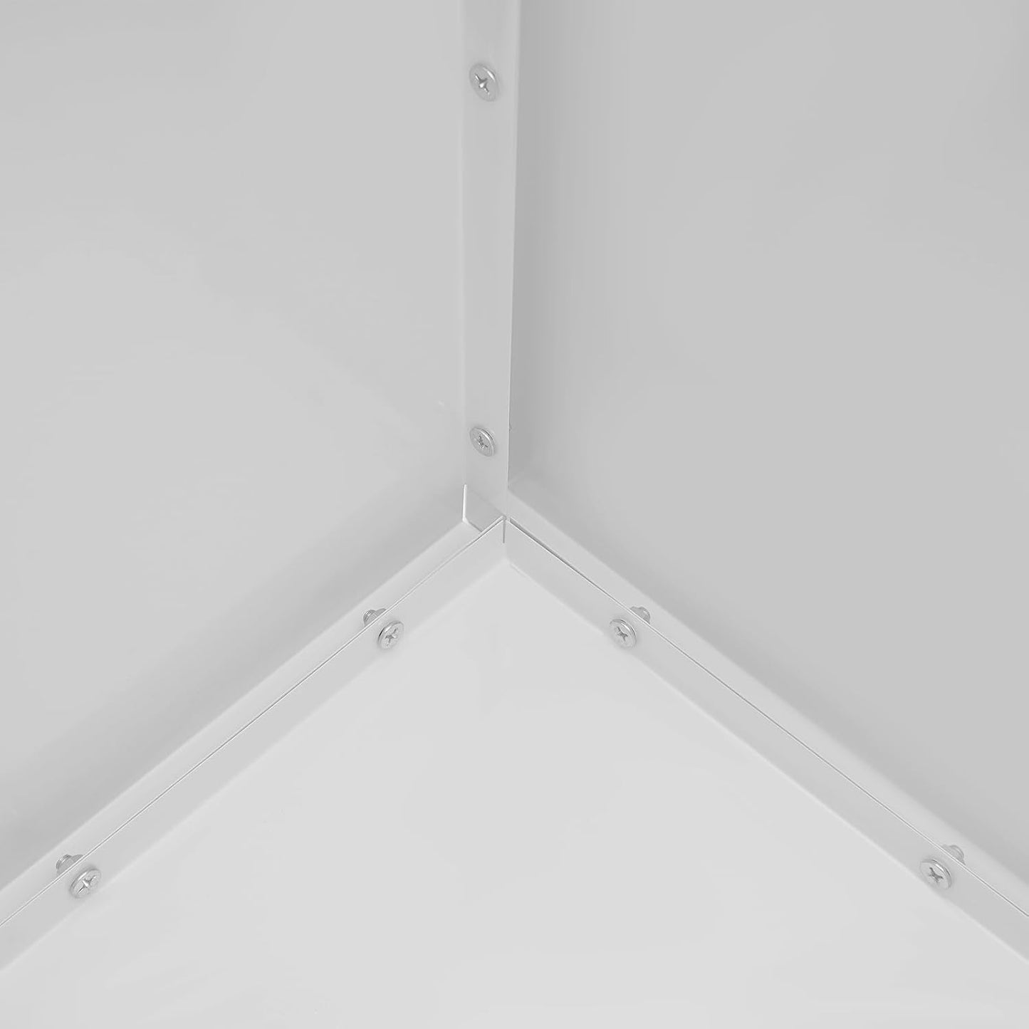 20" L x20 W x20 H Metal Flower Boxes Planter Boxes Outdoor Raised Garden Bed Indoor Outdoor Planting Bed White Square Planter Box for Patios Lawn Yard Decor Storage