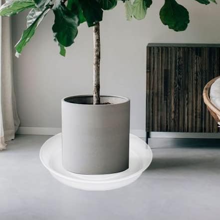 4 Pack of 16 inch Plant Saucer (13.8 Inch Base), 1.7" Depth Tray, Large Deep Garden Plastic Flower Planter Plant Trays for Indoors Outdoor Bath Bath (16", Clear)