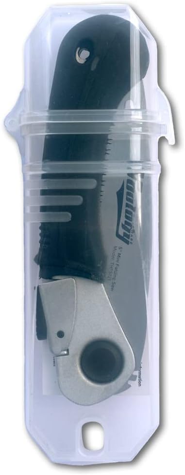 5" Folding Hand Pruning Saw for Gardening, Camping, Wood/Tree Cutting, Made with Heavy Duty SK-5 Steel (Black)