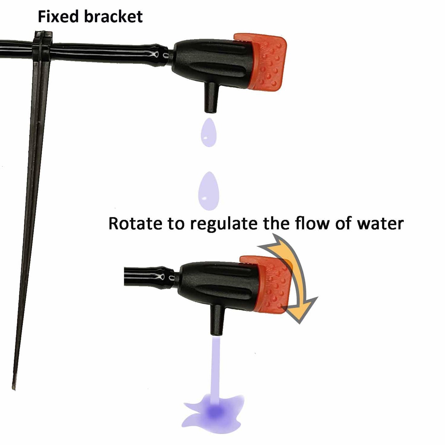 Drip Irrigation System Drip Irrigation Kit 64ft 5/16“ID Inche 64FT 1/4 Inch OD Pipe Kits Solutions for Large Gardens with Low Water Pressure Away from The Water Source