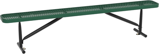 8 Feet Heavy Duty Metal Park Bench for Outside, Outdoor Bench with Portable Frame, Commercial Benches for Shopping Mall, Store, Park, Patio, Deck, Green