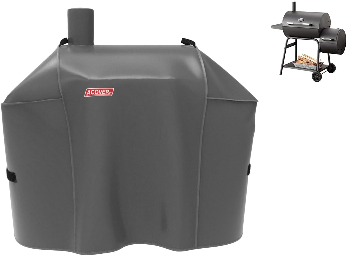 Expert Grill Offset Smoker Cover, Waterproof Grill Cover, 56.5 inch Brown