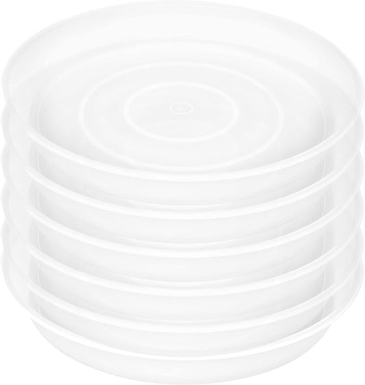 6 Pack of 12 inch Plant Saucer Clear, Heavy Duty Plastic Plant Saucer 12 inch Round, Durable Plant Tray for Pots, Plant Saucers for Indoors, Plant Trays for Planter 10"/11"/12" (12", Clear)