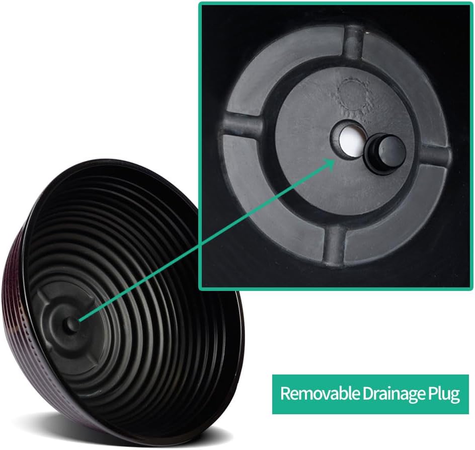 2 Pack 10 Inch Plant Pots,Durable Decorative Flower Pots Planters with Drainage Hole for Indoor and Outdoor Plants,Flowers,Succulents, Purple