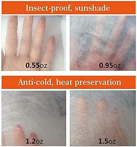 Agfabric Plant Covers Freeze Protection 72"x72" 1.5oz Plant Winter Cover Freeze Cloths for Plants Drawstring Bags Shrub Jacket Warm Blanket,White