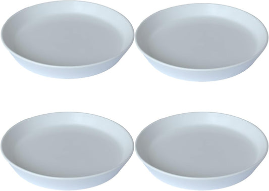 4 Pack of Plant Saucer, 5 inch Glazed Ceramic Plant Tray, Deep Drainage Tray for 4 Inch Flower Pot,Plant Dish Plate to Catch Water for Indoor & Outdoor