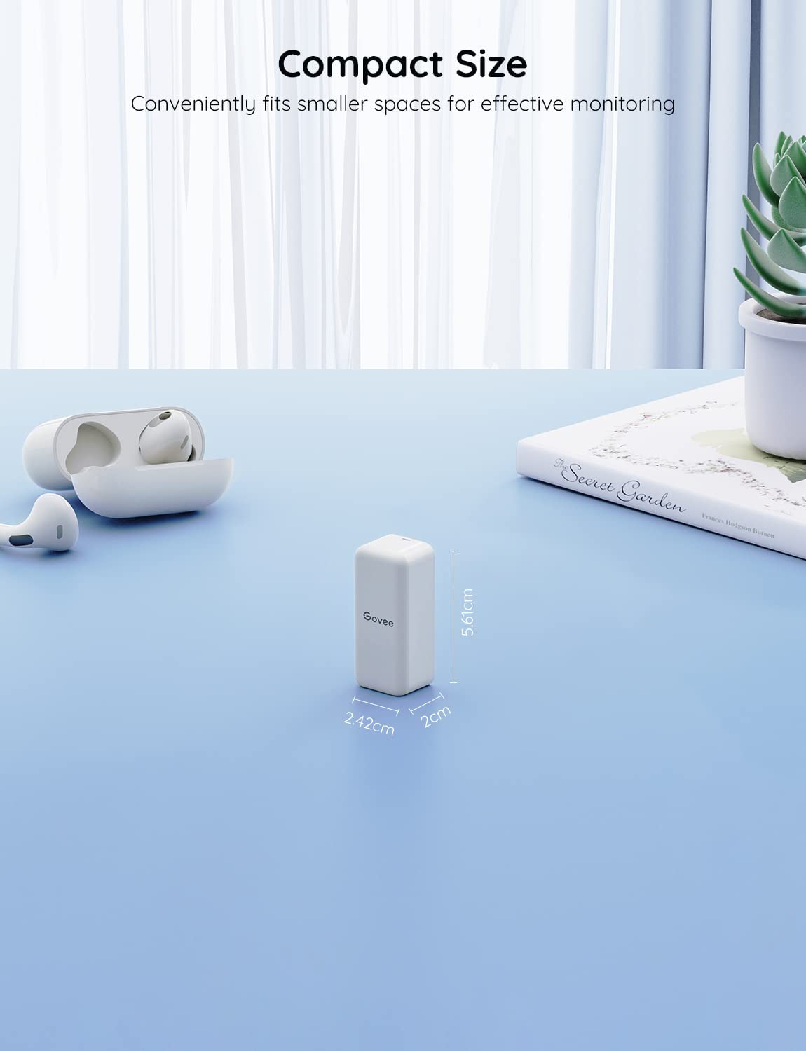 Govee WiFi Hygrometer Thermometer 6 Pack H5100, Indoor Wireless Temperature Humidity Sensor Monitor with Remote App Notification Alert, 2 Years Data Storage Export, for Home, Greenhouse