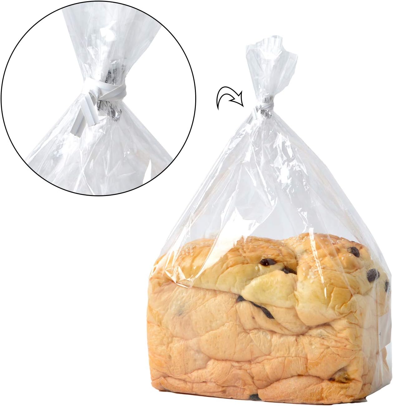 500 Pcs 5" White Paper Twist Ties Reusable Bread Ties, for Party Cello Candy Bread Coffee Bags Cake Pops