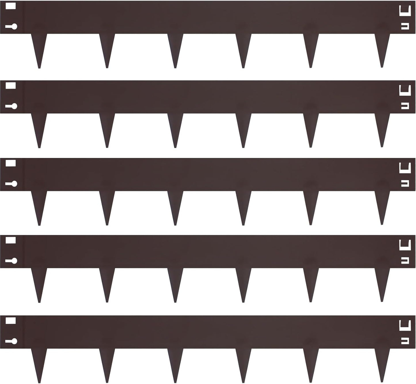 5 Pack Steel Landscape Edging,Metal Landscape Edging 40 Inch Strips, Metal Garden Edging 6 inch Depth, Steel Edging for Landscaping