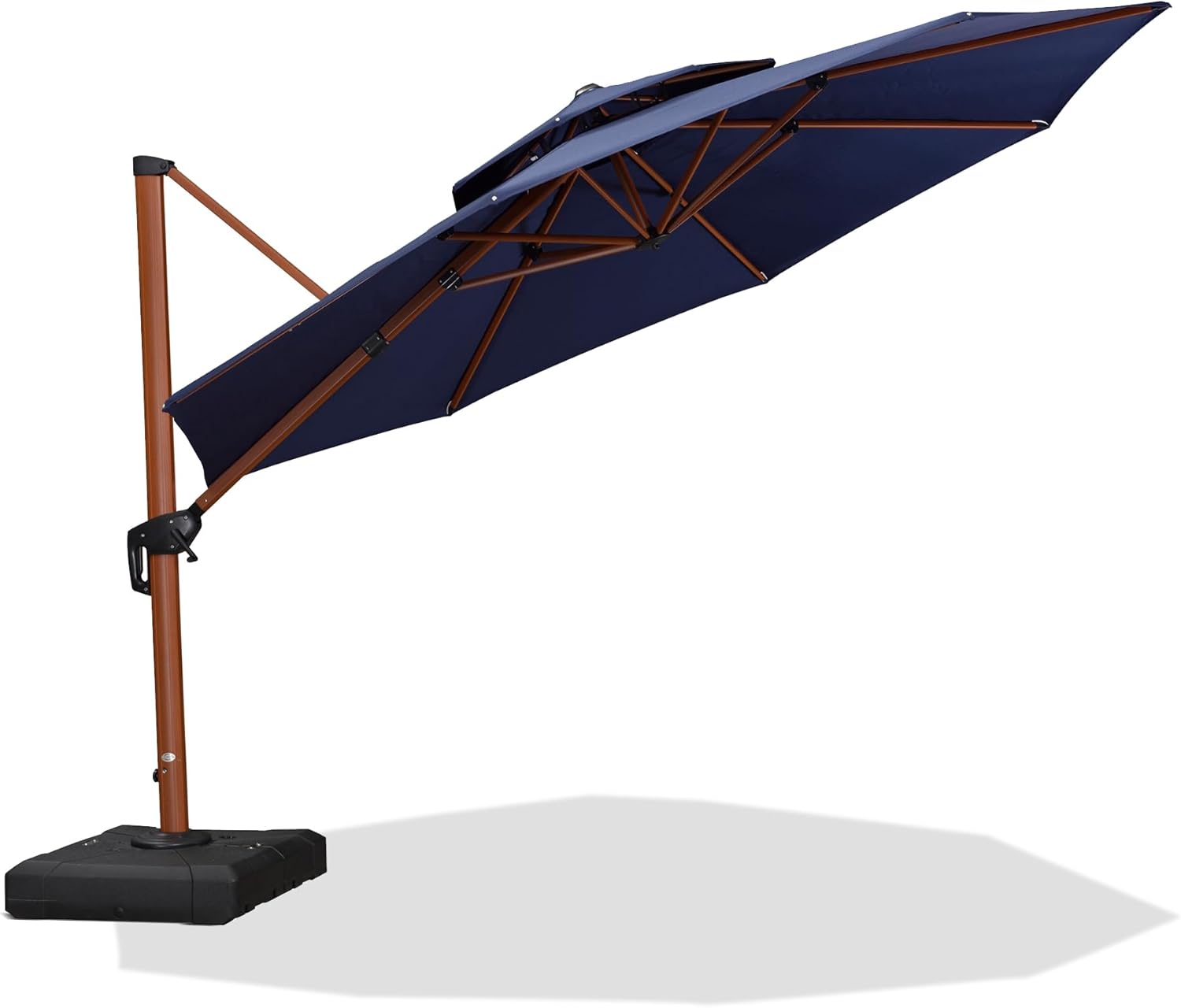 PURPLE LEAF Patio Umbrella Offset Hanging Cantilever - Thumbnail 3