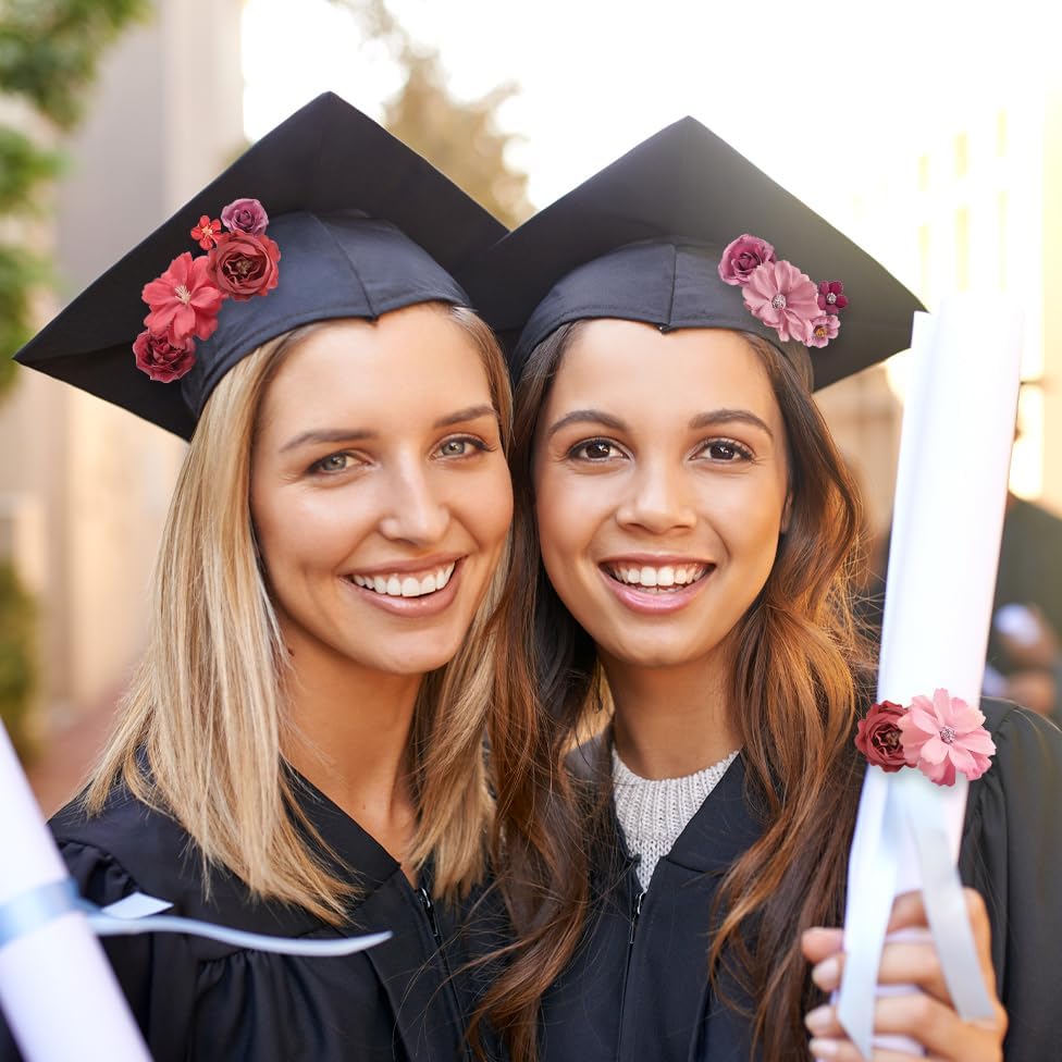 Faux Flower Heads Mini Red Artificial Flower Heads Fake Peony Daisy Rose Flowers Multicolor Small Silk Daisy Flower Heads for Craft Garland Wedding Party DIY Home Decoration,2-4 cm