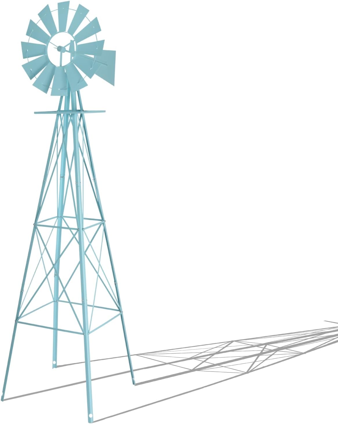 Outvita 8FT Ornamental Windmill for Yard, Heavy Duty Durable Metal Weather Vane Garden Decoration Weather Resistant for Garden, Farm, Seaside