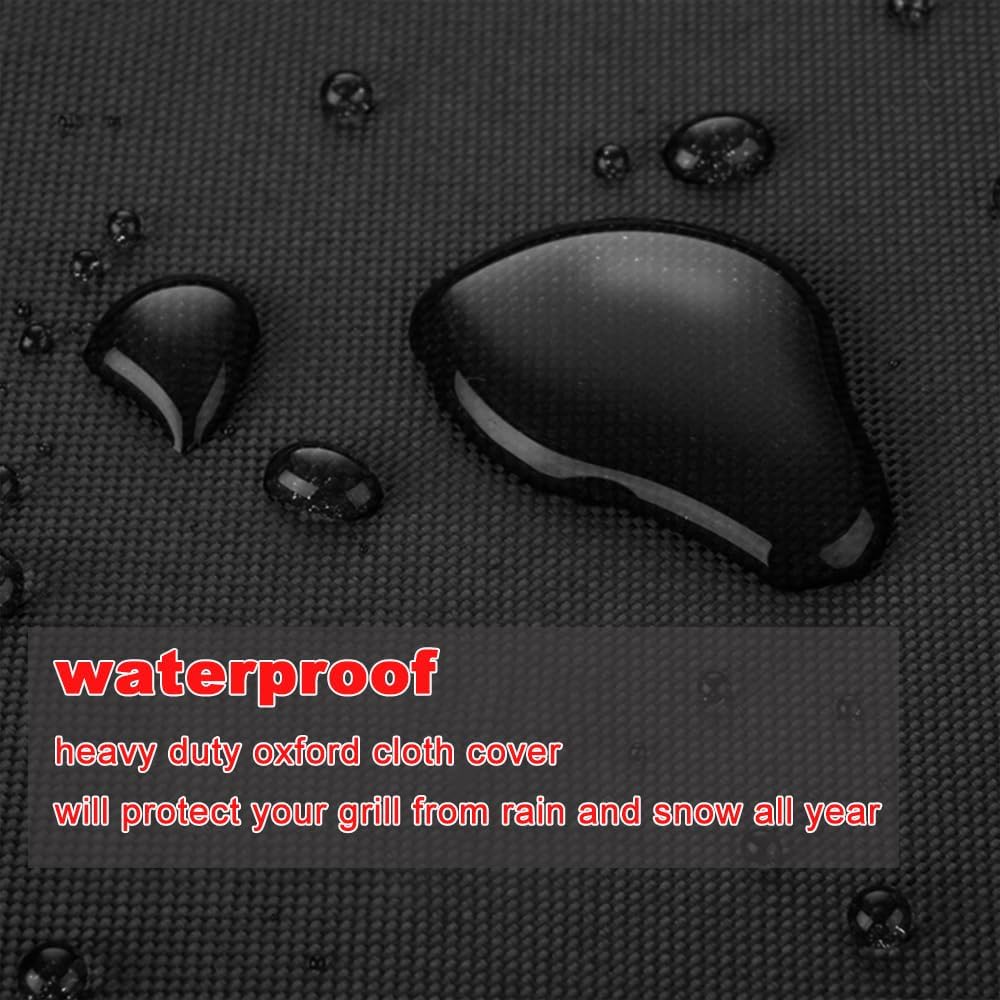 Grill Cover, 32-Inch Waterproof UV Resistant Heavy Duty Small BBQ Grill Cover for Outdoor Grill, Fit for Nexgrill Brinkmann Weber Char-Broil and More