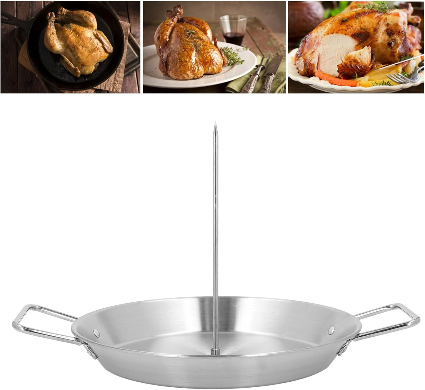 Al Pastor Skewer for Grill, Stainless Steel Vertical Skewer with 8 10 12in Removable Spikes, Spit Stand for Grill Smoker, Oven BBQ