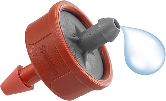 60PCS 0.75 GPH Pressure Compensating Drip Irrigation Spot Watering Drippers/Emitters, Self-Cleaning Constant Flow Drip Irrigation Emitters Heads Irrigation Drippers Parts for Drip Irrigation System