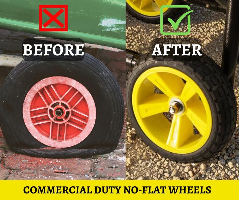 Heavy Duty Hose Cart with Wheels – Garden Hose Holder, Hose Reels for Outside, Metal Hose Reel Cart, 200ft Capacity