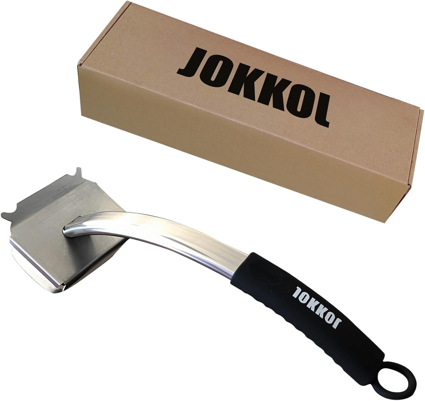 Grill Brush Bristle Free,Long Handle Steam Grill Brush for Outdoor Grill,BBQ Safe Grill Cleaner Brush,Includes 2 Replaceable Heads for Easy Grill Maintenance Black