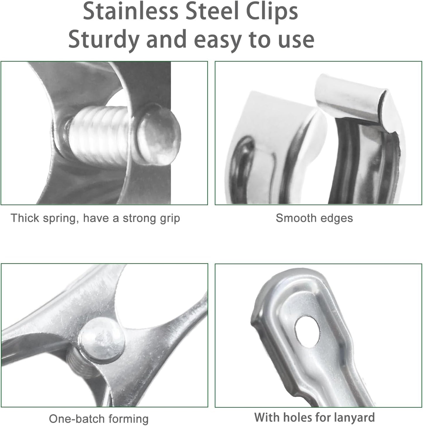 80 Pcs 2inches Gardening Clips for Netting, Metal Clamps Made of Stainless Steel, Have a Strong Grip of Greenhouse Clips Keep the Plant Cover on Garden Hoops