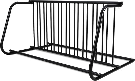 10-Bike Commercial Floor Rack, Heavy Duty Powder-Coated Steel Grid Organizer, Freestanding Double-Sided Storage for Garages/Storefronts/Schools