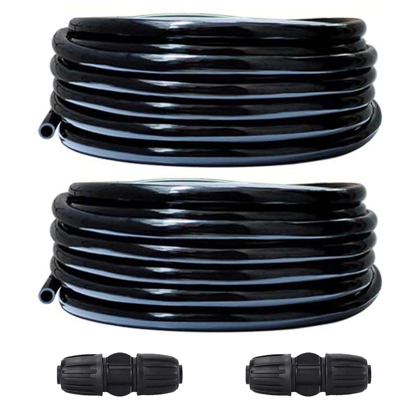 Drip Irrigation Kit 64ft 5/16“ID Inche Pipe Solutions for Large Gardens with Low Water Pressure Away from The Water Source