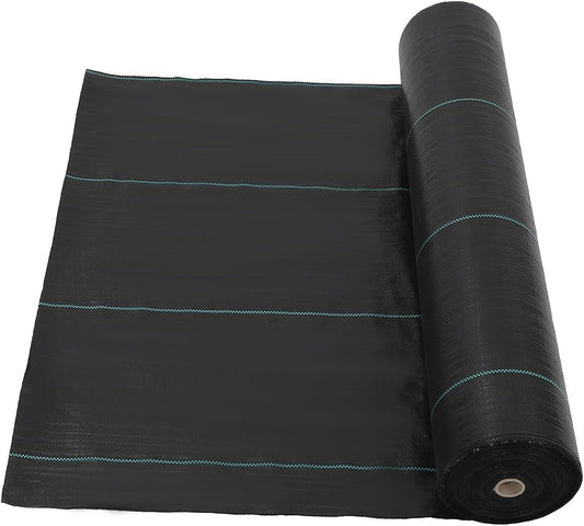 6ft X 300ft Weed Barrier Landscape Fabric Heavy Duty, Towallmark Premium 3.2oz Ground Cover Weed Block Gardening Mat, Easy Setup & Superior Weed Control, Perfect for Erosion Control, Weed Barrier