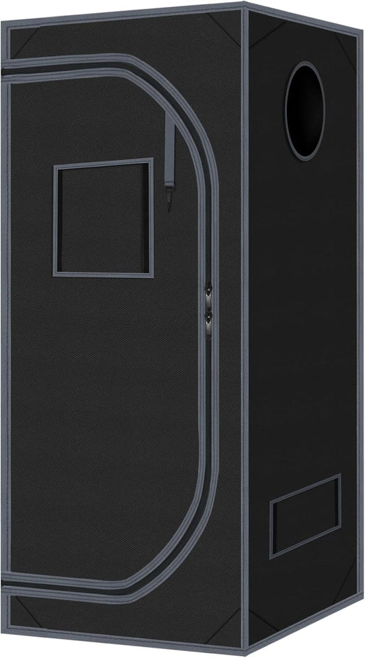 32"x32"x63" Grow Tent for Indoor Plants 600D Mylar Hydroponic High Reflective GrowTents for Plant Fruit Flower Veg Growing