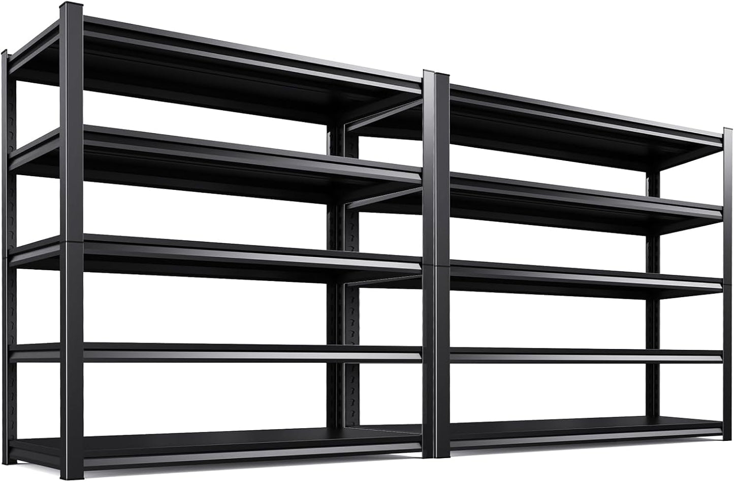 59''W Storage Shelves,5 Tier Garage Shelving 3500LBS Heavy Duty,Metal Shelves Adjustable Industrial Shelving Units,Rustproof Shelf Rack for Garage 72''H*59''W*19.7''D，2 Pack